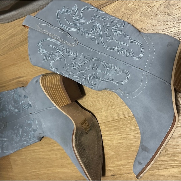 VICI Cassidy Embroidered Western Cowboy Boots Slate Blue 7.5 - Picture 4 of 5